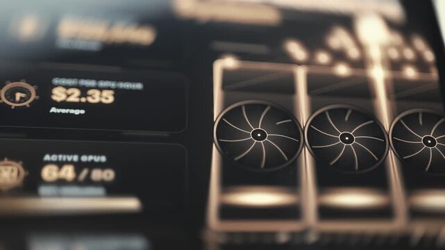 Three GPU Cards With Cluster Performance Statistics