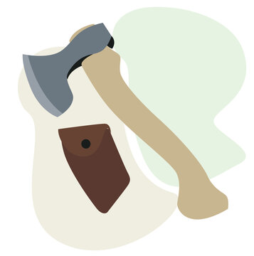 wooden axe. Axe Icon Illustration