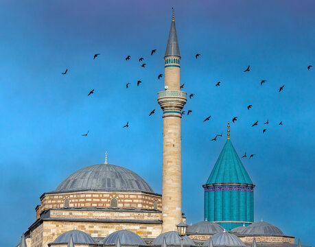 Mevlana Celaddiin-i Rumi Mosque and Tomb in Konya, Turkey