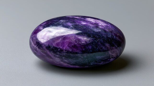 Rare sugilite gemstone from South Africa, deep purple mineral specimen about 4.7 cm across