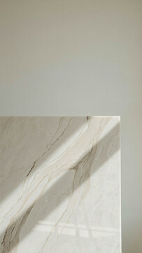 Abstract corner view of light grey marble stone surface with natural veins background material abstract interior polished architecture minimalist construction backdrop patterned