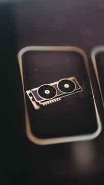 Vertical Dual Fan Graphics Card Icon