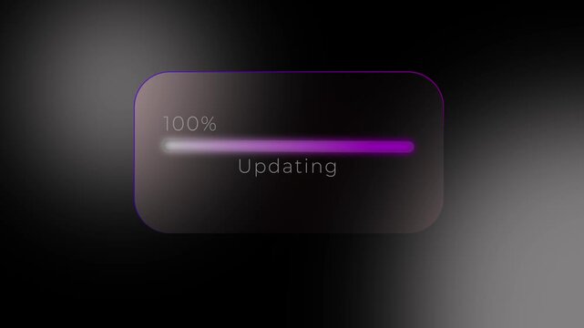 Futuristic loading bar.
Progress from 0% to 100%.
Web page and file loading.