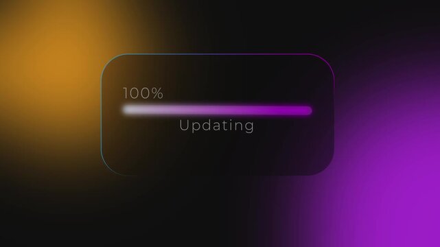 Futuristic loading bar.
Progress from 0% to 100%.
Web page and file loading.