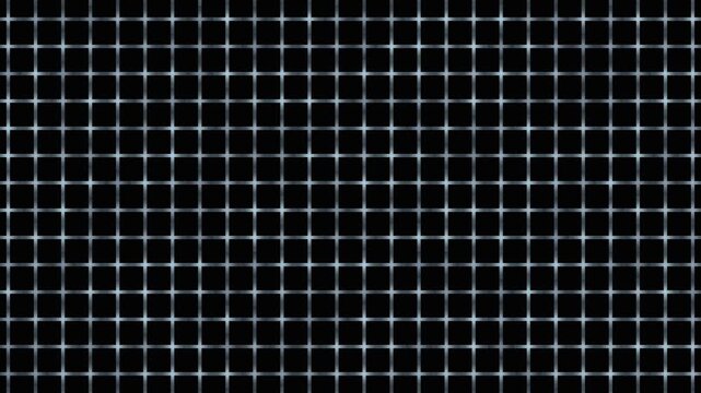This metallic wire mesh exhibits a seamless pattern designed for continuous looping playback.