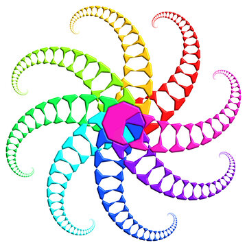 Motif g&eacute;om&eacute;trique en forme de pieuvre