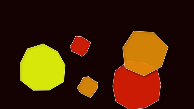 Geometric color-shifting polygons abstract animation vector