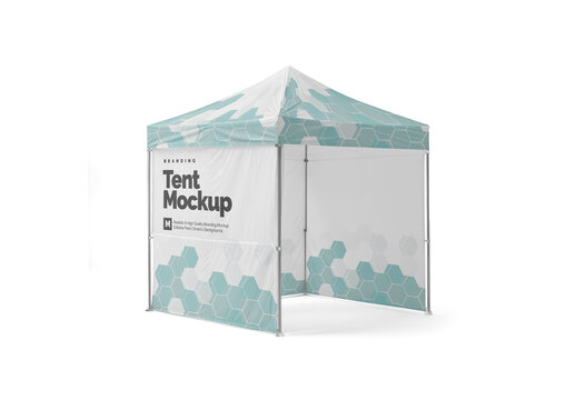 Tent Mockup for Product Launch and Marketing Presentation