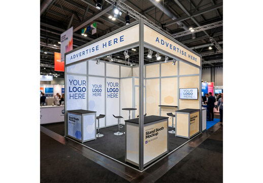 Stand Booth Mockup Design for Branding Presentation and Marketing