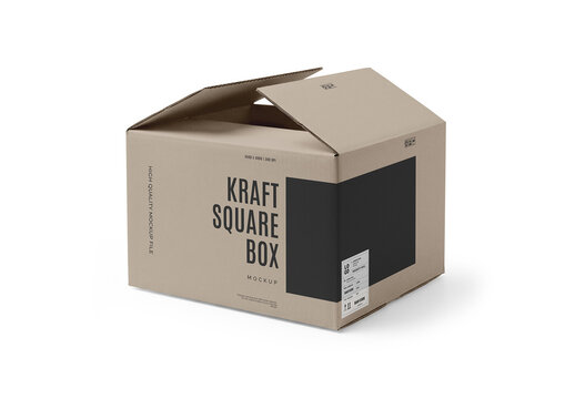 Kraft Box Mockup for Product Launch and Marketing Presentation