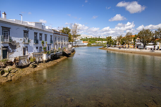 View along the Gil&atilde;o River (Rio Gil&atilde;o), Tavira, Algarve, Portugal