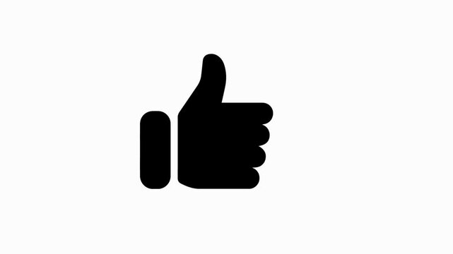 Animated Like Icon Thumb Up Loop Motion Graphic