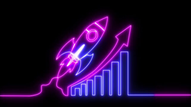 Startup business trend growth concept, improve development chart of company. Graph upward arrow grow up. Plan best sale performance return on investment stock, opportunity success challenge strategy