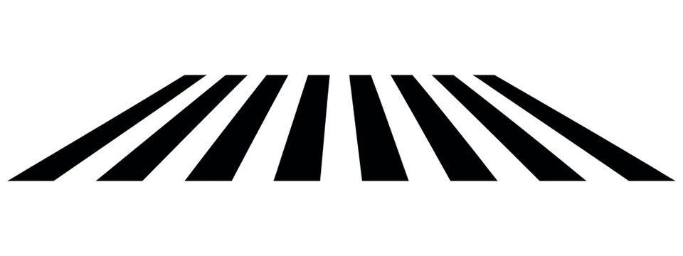 Abstract black and white diagonal stripes pattern forming a perspective vanishing point effect.