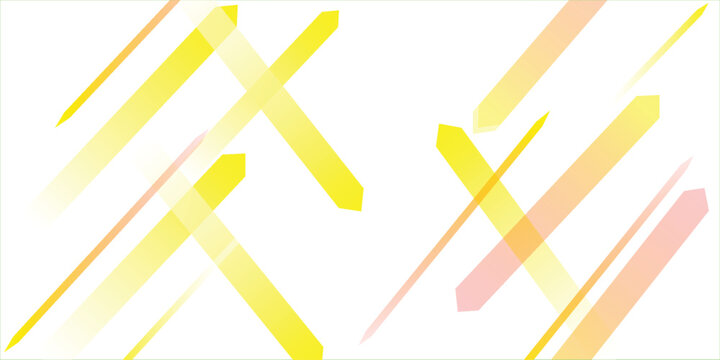Abstract yellow gradient background with dynamic diagonal stripes and arrow shapes. Modern geometric vector design for banner, presentation slide, poster, and web cover.