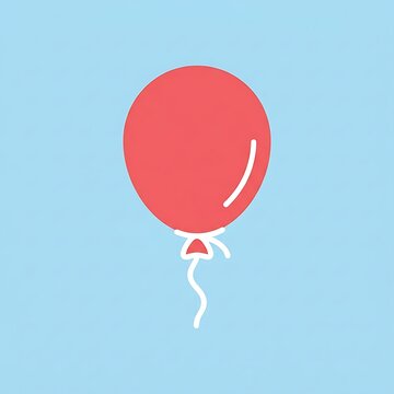 Smiling red heart-shaped balloon floating in sky
