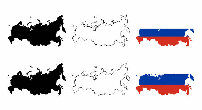Set of russia map icons