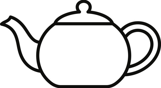 Outline teapot icon