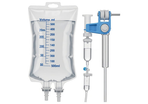 Medical iv fluid bag and infusion drip pump equipment