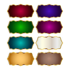 Fototapeta premium Text Box Islamic Luxury Color Border With Golden Title