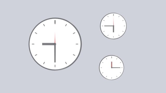 Analog clock hands spinning fast forward seamless loop 4K time passing background
