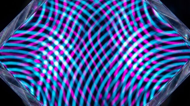 Patr&oacute;n abstracto de moir&eacute; con luz l&aacute;ser