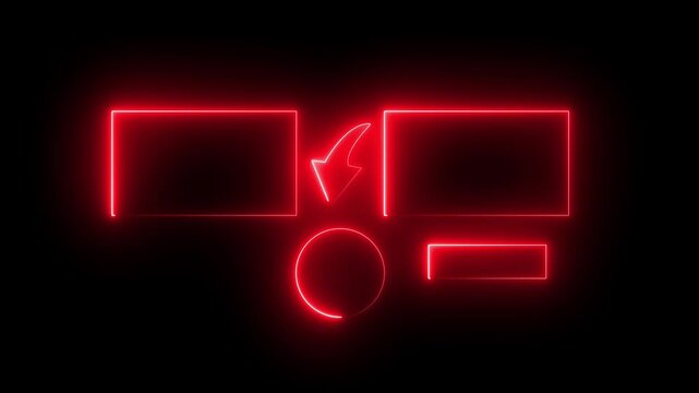 Subscribe button and outro for gaming and video channels Youtube End screen animation. Glowing Neon YouTube End Screen and Outro Animation for Gaming