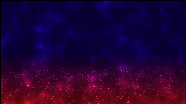 Abstract animation concept of golden particles for celebrating birthdays and holidays. 4k loop background with light particles and stars rising up on a dark background. Animation