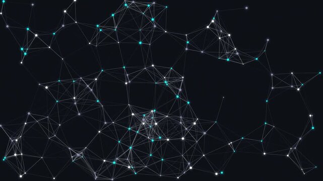 Abstract digital network connection with glowing points vector
