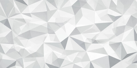Clean light white low poly geometric triangle pattern background for modern digital presentation wallpaper © NISAT AKTHER