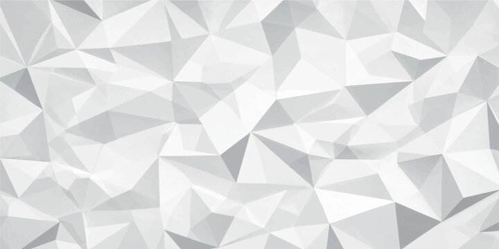 Clean light white low poly geometric triangle pattern background for modern digital presentation wallpaper