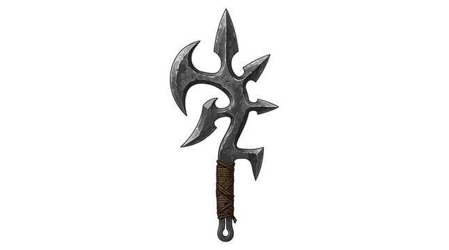 Fantasy tribal orcish battle axe weapon
