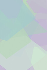 Obraz premium Soft pastel geometric shapes in mint, lavender, and cream create a calm abstract background with copy space, ideal for design, branding, and web banners.