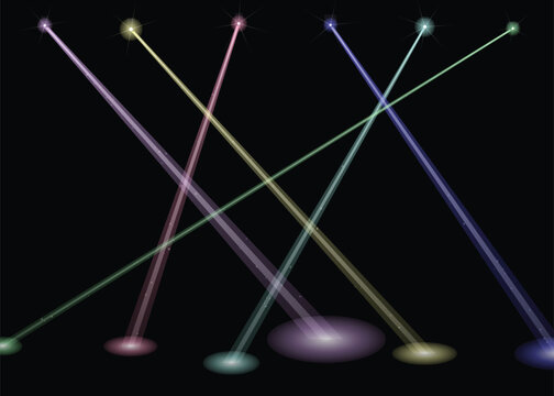 Abstract network of glowing dots and lines connected in a digital space on a black background isolated on transparent background, Vector