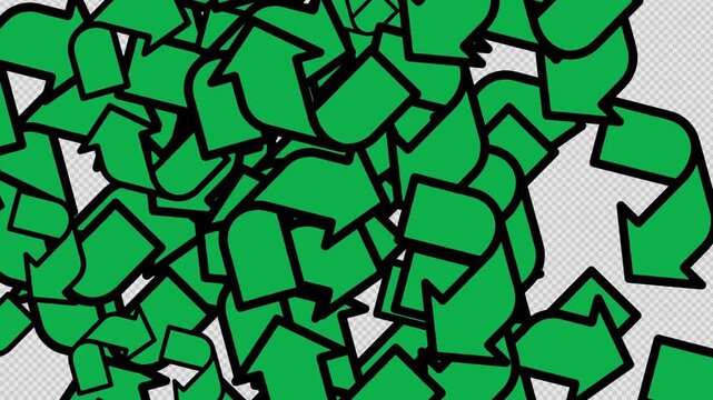 Green Eco Friendly Recycling Arrow Symbols Pattern Seamless Loop