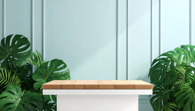Fresh Modern Interior with Tropical Greenery
