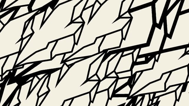 Abstract Monochrome White Geometric Origami Pattern Loop