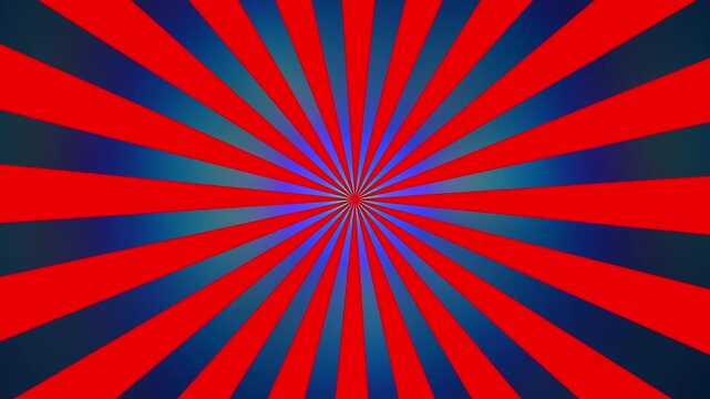 Retro Comic Sunburst Background with Classic Vintage Radial Rays Animation Suitable for gaming, sports, comics, entertainment.