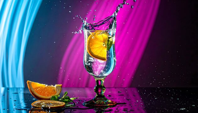 Splash Citrus Vibrant Drink Scene