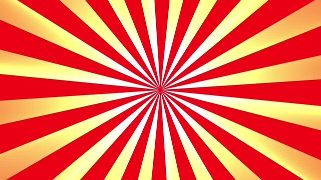 Sunburst Background with Retro Comic Style Radial Rays Animation Suitable for Branding, Advertising, Branding, Advertising, Poster and Creative Graphics.