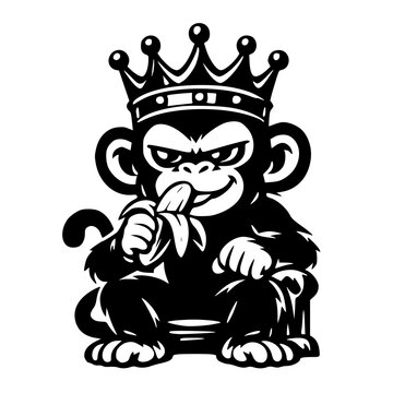 King of monkey vector. Recommended for stiker, logo, or tattoo