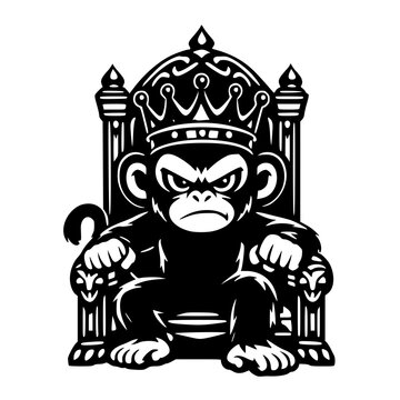 King of monkey vector. Recommended for stiker, logo, or tattoo