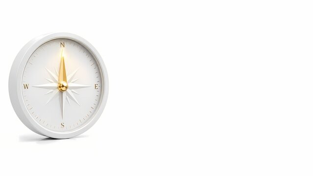 Corporate Governance Compliance Concept with White Ceramic Compass and Gold Needle