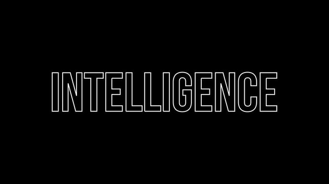 Intelligence Stroke Text Animation 4K