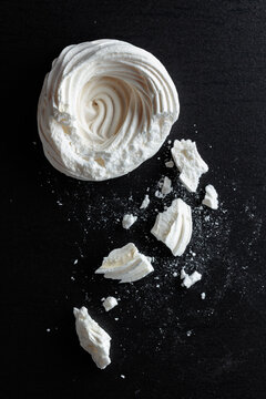 Broken meringue for making mini Pavlova desserts.