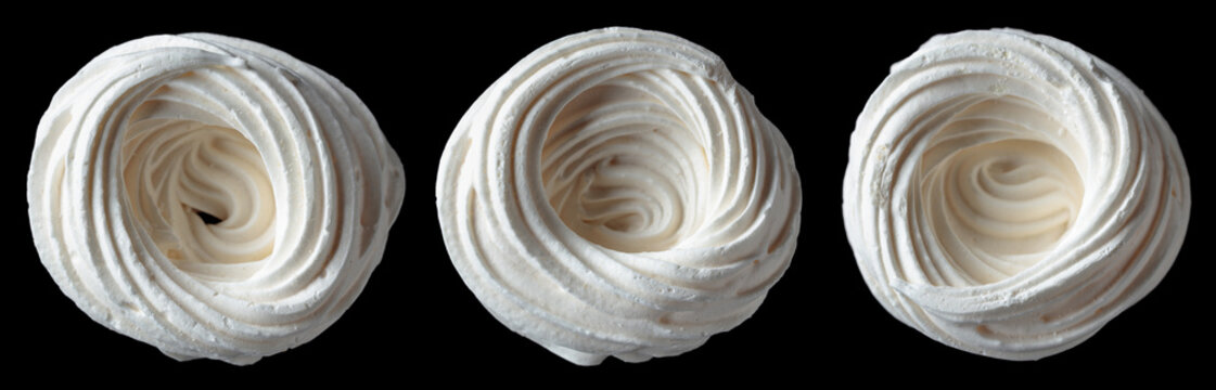 Meringue for making mini Pavlova desserts.