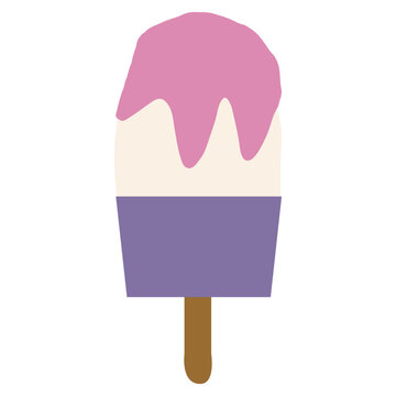   fresh fruit ice cream cone vector illustration on a transparent background