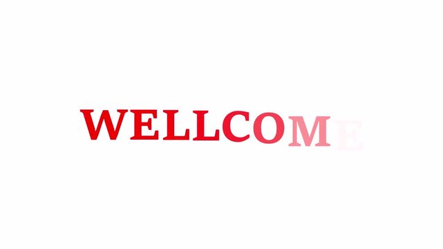 graphic motion text intro animation simple wellcome effect typography  in 4K animation with alpha channel on transparent background