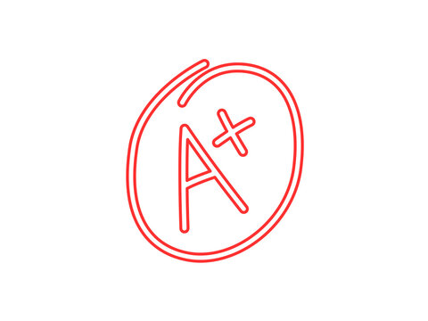 Red a plus sign symbol in a hand drawn circle outline