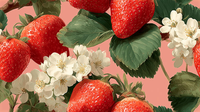 Vertical of seamless pattern tropical fruits